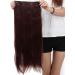 S-noilite Fashion 26 Half Full Head Clip in Hair Extensions - Dark Auburn 26 Inch Straight Extension - Buy Online on GoSupps.com