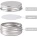 Screw Top Silver Aluminum Tin Jar with Blank Labels - 31pcs | 0.5 oz Capacity - Buy Online on GoSupps.com