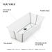 Stokke Flexi Bath X-Large  White - Spacious Foldable Baby Bathtub - Lightweight & Easy to Store - Convenient to Use at Home or Traveling - Best for Ages 0-6 X-Large White - Buy Online on GoSupps.com