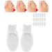 10 Pcs Relief Toe Tubes - Hallux Valgus Spacer Corrector for Adults (White) - Buy Online on GoSupps.com