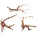 POPETPOP Aquarium Driftwood Branches- 3pcs Aquarium Driftwood for Reptiles Freshwater Terrarium Decor Reptile Tank Accessories Spiderwood for Aquarium