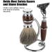 Premium Metal Razor Holder & Stand - 2 in 1 Curved Design for Shaving Brushes & Razors - Perfect Gift for Men | International Shipping - Buy Online on GoSupps.com