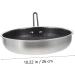 SWOOMEY 1Pc Outdoor Non Stick pan Camping Skillet nonstick Grill pan Stove Grill pan BBQ Grilling pan Broiler pan for Oven Stainless Steel Griddle Round Griddle fold Iron Gas Stove - Buy Online on GoSupps.com