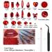 Red Nail Rhinestones Kit - 60Pcs Assorted Shapes Gems with Glitters | Crystals for Nail Art, Faces, Body & Crafts - Buy Online on GoSupps.com