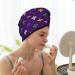 Hair Towel Wrap - Quick Drying Turban & Button Design | Purple Mardi Gras Hair Drying Towel - Buy Online on GoSupps.com