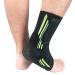 Buy 1pc Silicone Ankle Brace - Ankle Support Sleeve for Running & Sprains - Comfortable Black & Green Ankle Pads - Buy Online on GoSupps.com