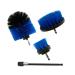 VERMEYEN 4 Pack Drill Brush Detailing Brush Set Cleaning Brush Extended Long Attachment Set All Purpose Drill Scrub Brushes for Grout Floor Tub Shower Tile Bathroom Car and Kitchen Surface Blue