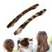 Luckycivia 2 Pack Hair Barrette Long and Thin Handmade Celluloid Onyx Hair Clip Elegant Automatic Hair Clip Barrette Ponytail Holders for Women/Girls - 4 Inches Pattern 1