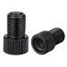Presta Valve Adapter Aluminum Alloy Colorful Bike Inflate Adapter-Convert Presta to Schrader, French/UK to US, Bike Inflatable Connector (5 Pack) Black