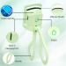 Heated Eyelash Curler Electric Heated Eyelash Curler Clip Rechargeable Heating Eyelash Curler USB-C with Comb 2 Modes and Silicone Heated Sensing Pads (Green) - Buy Online on GoSupps.com
