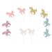 HOMSFOU 10pcs Unicorn Plugin Sequin Cupcake Toppers Cake Decorations Rainbow Cupcake Toppers Dessert Topper Celebration Party Decor Glitter Bride Cloth Insert Card Sequins Assorted Color 12x6cm