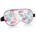 xigua Cute Flamingo Breathable Sleeping Eyes Mask Cool Feeling Eye Sleep Cover for Summer Rest Elastic Contoured Blindfold for Women & Men Travel