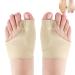 2 Pairs Premium Bunion Corrector Sock Orthotics Feet Bone Thumb Adjuster with Bunion Pads Bunion Corrector Relief Protector Sleeves Big Toe Straightener Brace for Unisex (Beige L) Beige L