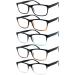 SIGVAN Reading Glasses 5 Pack Blue Light Blocking Anti Eyestrain Lightweight Fashion Computer Readers for Men Women (5 Mix-1, 1.75) 5 Mix-1 1.75 x