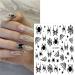 6 Sheet Halloween Nail Stickers - Spider Web Spooky Designs 3D Self-Adhesive Nail Decals for Halloween Decoration - Buy Online on GoSupps.com