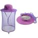 Summer Mesh Safari Sun Hat for Men Women - Purple