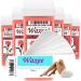 6x 100ml roll-on wax roller wax cartridge refill + 100 waxing strips from UK brand Waxee! Cream wax with Titanium Dioxide- Pink. PINK with Titanium Dioxide