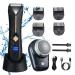 Hair Clipper Trimmer 2 In 1 Men's Electric Groin Hair Trimmer Pubic Hair Trimmer Body Grooming Clipper For Men Bikini Epilator Rechargeable Shaver Razor Set