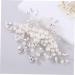 FRCOLOR 1PC wedding headpiece for bride metal hair claw clips Wedding Hair Jewelry Wedding Hair Pin pearl headpiece pearl hair clip Bride Hair Comb Wedding dress bridesmaid crystal - Buy Online on GoSupps.com