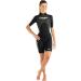 Adult Neoprene Shorty Wetsuit for Snorkeling, Scuba Diving - Med X Lady, Designed in Italy by Cressi Black/White Medium
