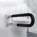 23.6-Inch Flip-Up Bathroom Grab Bar Toilet Support Assist Rails Shower Handle Toilet Safety Rail Bath and Shower Grab Bars Handicap Grab Ba