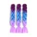 Shop Showjarlly Kanecalon Hair Braids - Ombre Jumbo 24 Extensions in Purple/Navy Blue/Light Violet (3 Pack) - International Shipping Available - Buy Online on GoSupps.com