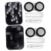 GOOHOCHY Glasses Holder 2 Sets Colored Contact Lenses Lens Storage Frame Plastic Travel Cute Case