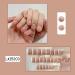 Glossy Nude Pink Short Round Press on Nails with Rhinestone Designs - Women & Girls - Buy Online on GoSupps.com