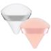 Patelai 2 Pcs Powder Puff Makeup Puff Triangle Powder Puff Soft Powder Sponge Reusable Triangle Sponges with Strap for Loose Powder Cosmetic Foundation Wet Dry Makeup (White Nude)