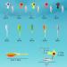 50Pcs 2 Crappie Jigs Lure Set - Crappie Bait, Jig Heads, Hooks Fishing Lures for Crappie - 10pcs 1/16 oz Jigs, 40pcs Lures - Buy Online on GoSupps.com