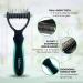 Mydaisy Dog Brush for Long-Haired Dogs & Cats | Undercoat & Underfell Brush | Turquoise Dog Comb for Grooming - Buy Online on GoSupps.com