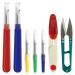 DEFUTAY 7 Pcs Seam Sewing Ripper Set  Thread Remover Kit with 2 Scissors  Handy Stitch Ripper Sewing Tool for Opening Seams Hems(7 in 1) Multi-color--7PC