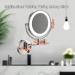 SRVNT 360 Swivel Extendable Makeup Mirror with Light - Brass Wall-Mounted Magnifying Vanity Mirror - Buy Online on GoSupps.com
