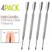 Krisp Cuticle Pusher Dual Sided - Surgical Grade Stainless Steel 4 PC Set for Manicure and Pedicure Nail Care - Buy Online on GoSupps.com