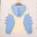 Little Girl Dinosaur Loose Hoodie Sweatshirt | Cute Cartoon Winter Top 10-11 Years | Light Blue - Buy Online on GoSupps.com