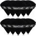 NewCraft 10 Pieces Powder Puffs Set for Face Makeup  Triangle Puff Soft Velour Loose Powder Mineral with Delicate Ribbon  Cosmetic Setting Puff Cute Beauty Make Up Tool Black