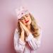 ULIFEMALL Cute Rabbit Sleeping Mask - Soft Plush Bunny Blindfold for Kids & Adults - Pink - Buy Online on GoSupps.com