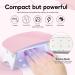 COSCELIA Mini UV LED Lamp for Gel Nails - 6W USB Portable Nail Dryer with 45/60s Timer | Professional Foldable Nail Gel Hardening Lamp - Buy Online on GoSupps.com