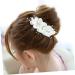Angoily Flower Side Comb Bridal Side Combs Bride White Headgear Hair - Buy Online on GoSupps.com