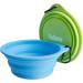 Petbonus Foldable Dog Bowls - 2 Pack Silicone Travel Water & Feed Bowls for Dogs | Leak-Proof & Portable with Carabiners - Light Blue & Light Green (600ml) - Buy Online on GoSupps.com
