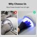 UV Gloves for Gel Manicures - Fingerless UPF50+ Protection for Nail Lamps - All-Black Silicone Design - Buy Online on GoSupps.com