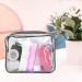 2pcs Clear Travel Toiletry Bag Set - TSA Approved Quart Size, Transparent Airport Carry-on Liquid Bags for Easy Security Check (Black) - Buy Online on GoSupps.com