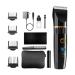 Professional Hair Clippers - Rechargeable Hair Beard Trimmer Cordless Haircut Kit with Titanium & Ceramic Waterproof Blades for Wet/Dry Cut 5-Speed Adjustable with Barber Cape and Travel Bag