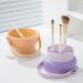 AWOCAN 3-in-1 Makeup Brush Cleaner Bowl Foldable Portable Cleaning Tool for Brushes Powder Puffs Sponges (beige) - Buy Online on GoSupps.com