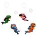 Taicols 4 pieces aquarium decoration floating aquarium decoration decoration for aquarium fish tank ornament aquarium divers sweet small diver aquarium decoration interesting aquarium accessories