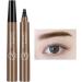 4 Point Eyebrow Pencil | Waterproof 4 Fork Tip for Eyebrow Liquid Brow Long-Lasting Brow Microblading Pencil Eyebrow Makeup Pochy Dark Brown - Buy Online on GoSupps.com