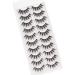 PURELEOR 3D Faux Mink Eyelashes 10 Pairs Natural & Dramatic False Lashes Long Fluffy Eyelash Volume Eye Lash Packs 10 Pair (Pack of 1)