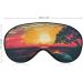Light-Blocking Retro Beach Sunset Sleep Mask - Comfortable & Soft Eye Cover for Men & Women with Adjustable Strap | Ocean Waves Summer Design - Buy Online on GoSupps.com