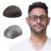 Lordhair Toupee Hairpiece for Men 0.06mm Thin Skin V-looped Human Hair 8x10 Inch Light Medium Density Hair Replacement System
