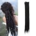 20 inch 20 strands/pack synthetic dreadlocks extensions thin 0.6cm crocheted braided hair soft dreads one-sided dreadlocks reggae hip-hop hippie style dark brown 20inch-a color 4#